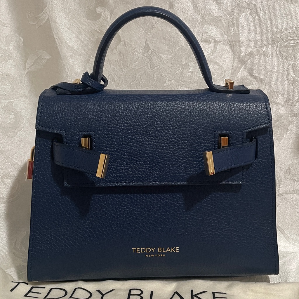 Teddy Blake Dark Navy Ava 9 Inch Leather Top-Handle Satchel — image 2 of 8